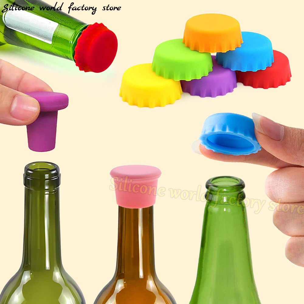 Wine Beer Red - SW 12/6/3PCS Silicone Fresh-keeping Bottle Cap