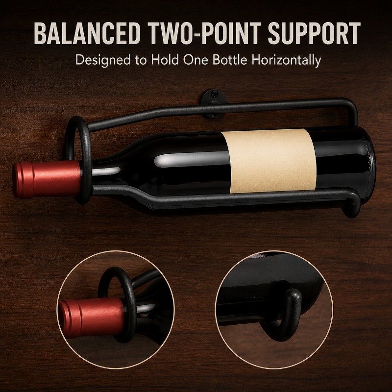 Wall‑Mounted Metal Wine Rack M - Wine Beer Red ulasan dan harga
