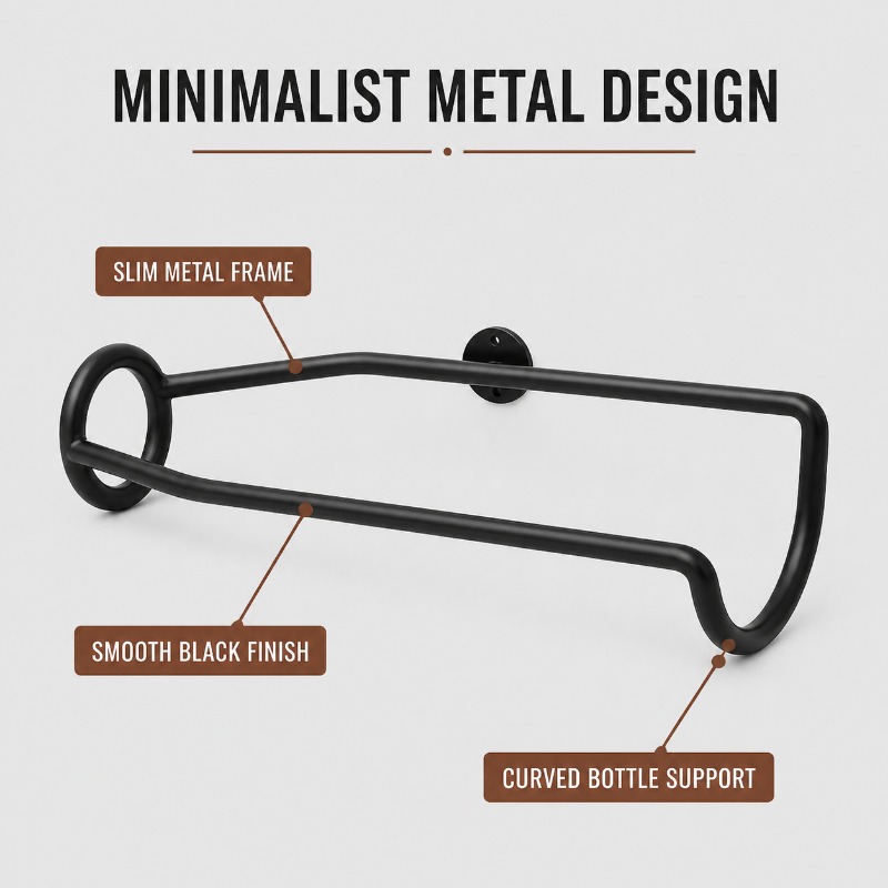 Wall‑Mounted Metal Wine Rack M - Wine Beer Red ulasan dan harga