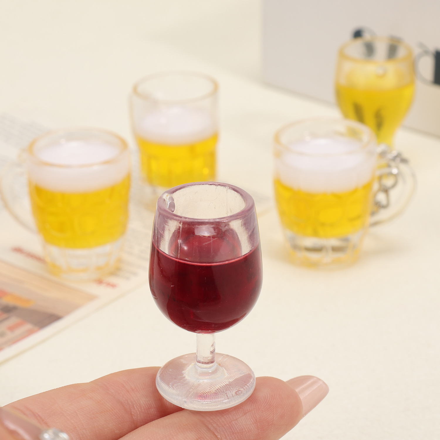 3cm Mini Red Wine Glass Fake D - Wine Beer Red ulasan dan harga