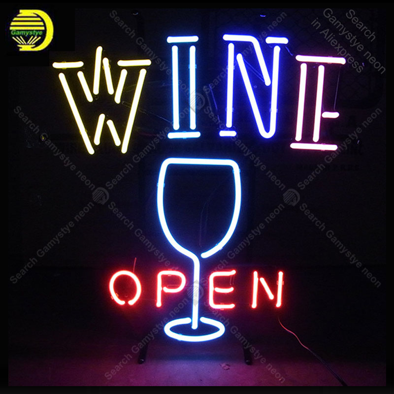 Neon Sign for OPEN WINE and wi - Wine Beer Store ulasan dan harga