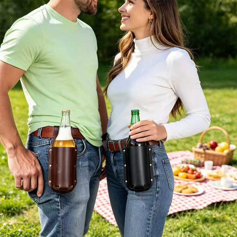 1Pcs Premium Leather Beer Bott - Wine Beer Glass ulasan dan harga