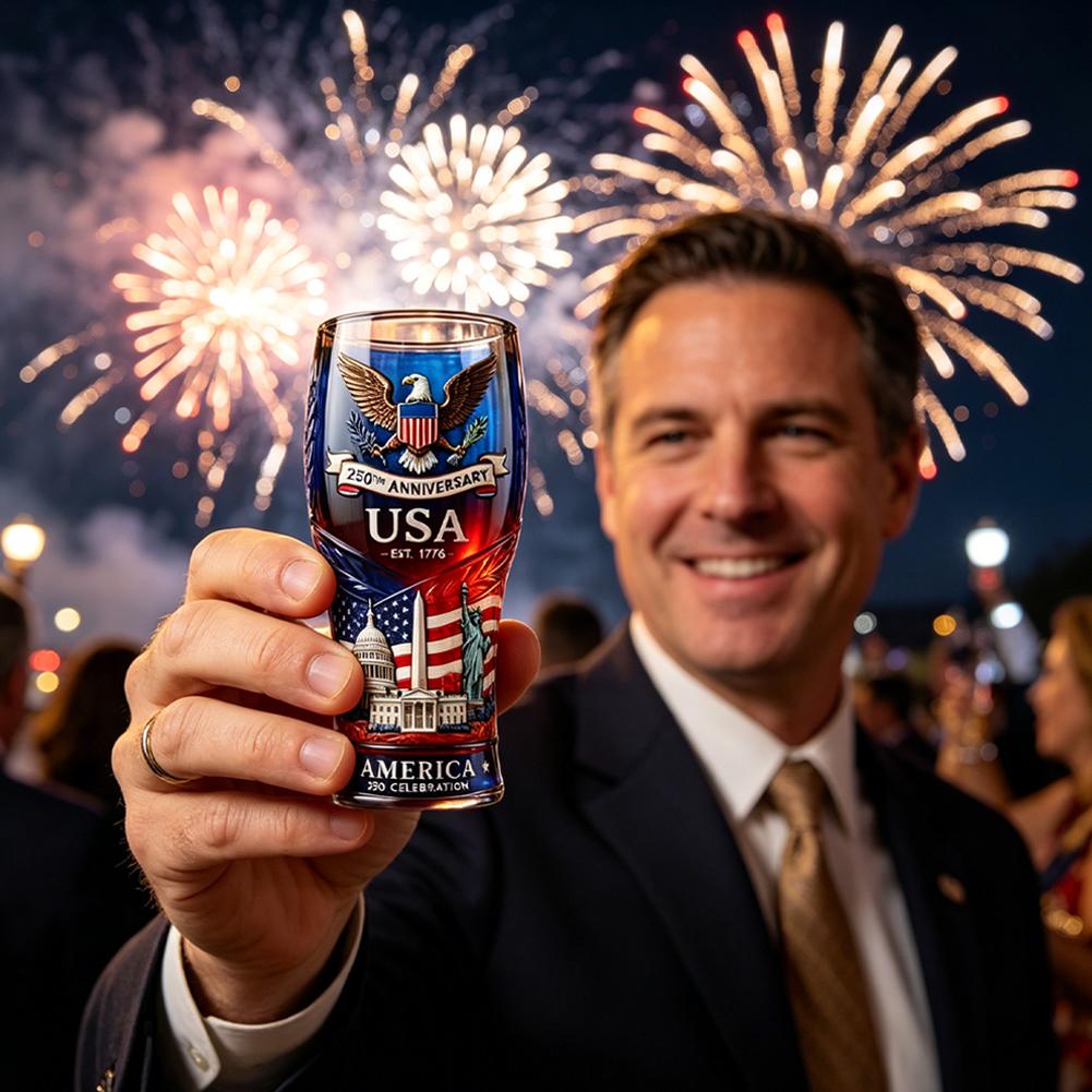USA 250th Anniversary Beer Gla - Wine Beer Glass ulasan dan harga