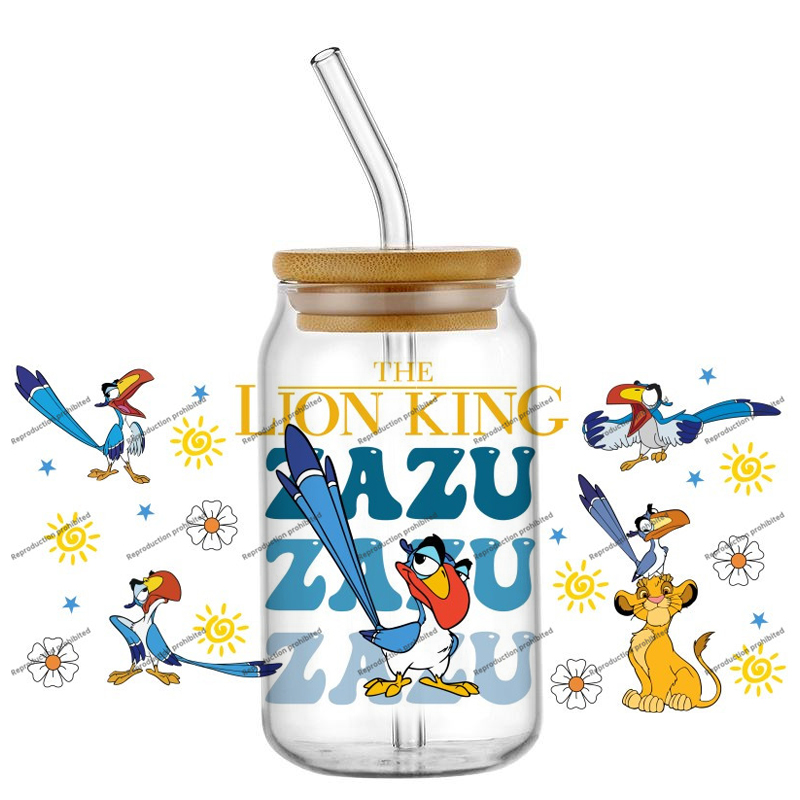 The KING Lion cartoon Characte - Wine Beer Glass ulasan dan harga