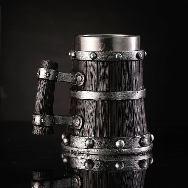 Wood Grain Beer Glass Resin St - Wine Beer Glass ulasan dan harga