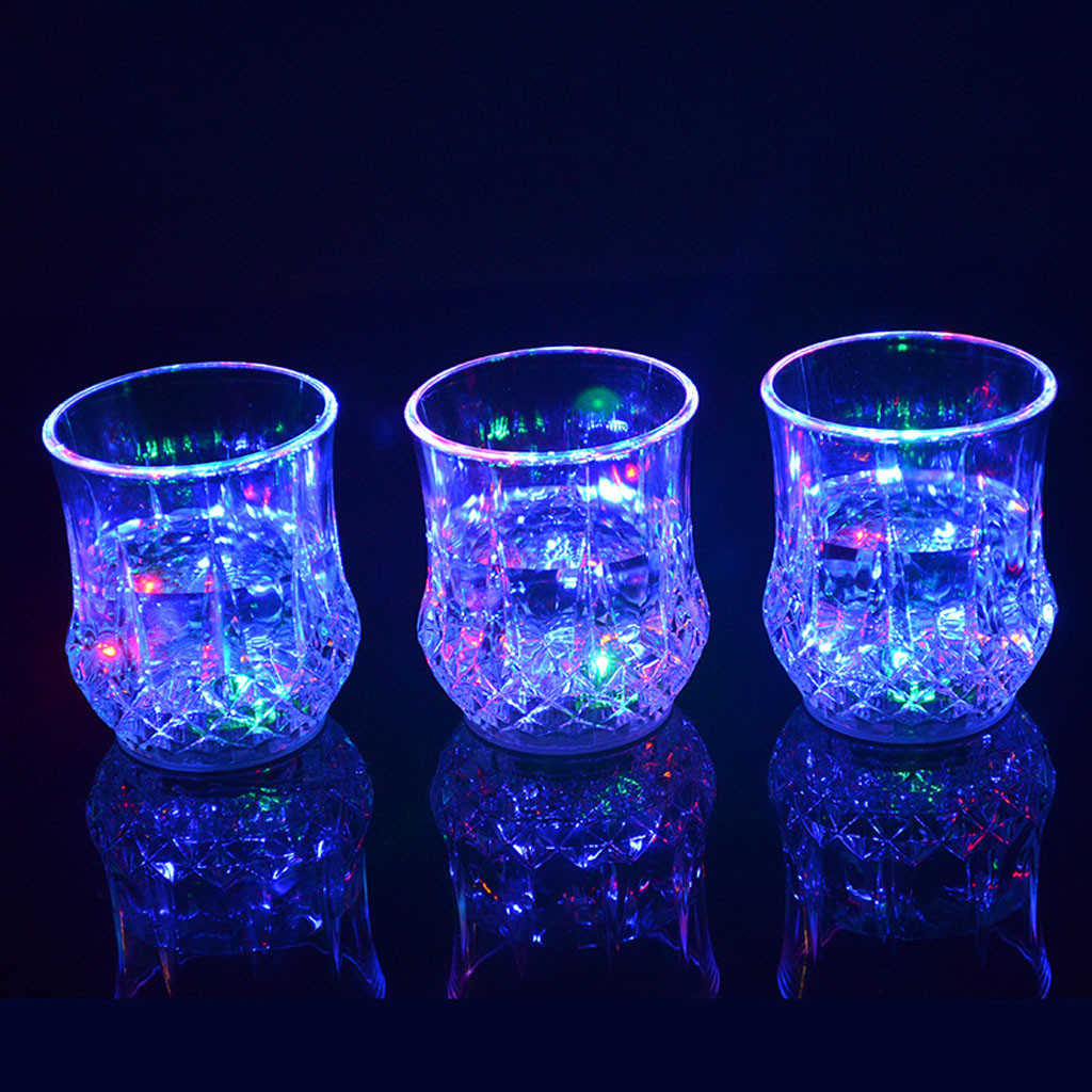 Colored LED Glowing Drink Cup  - Wine Beer Glass ulasan dan harga