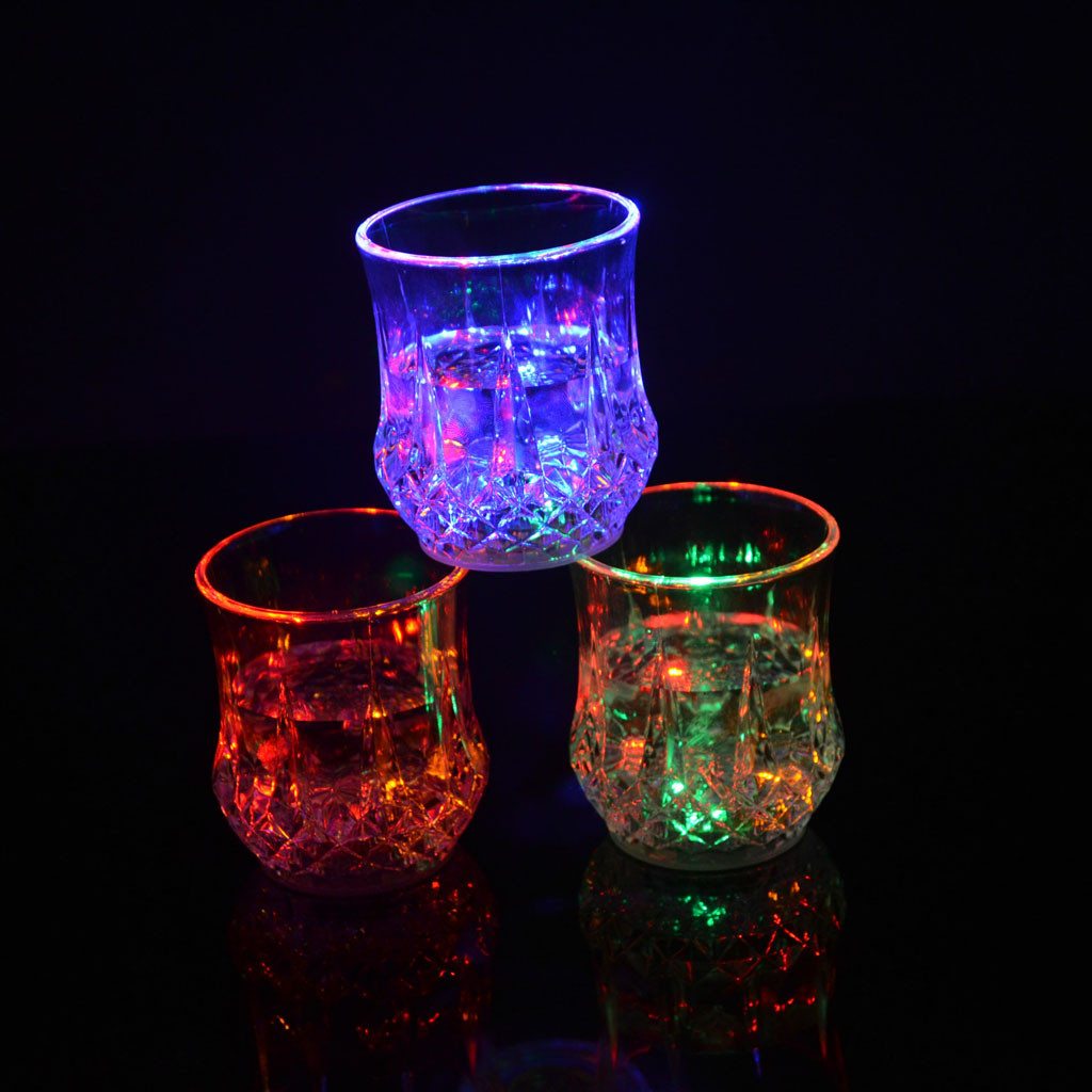Colored LED Glowing Drink Cup  - Wine Beer Glass ulasan dan harga