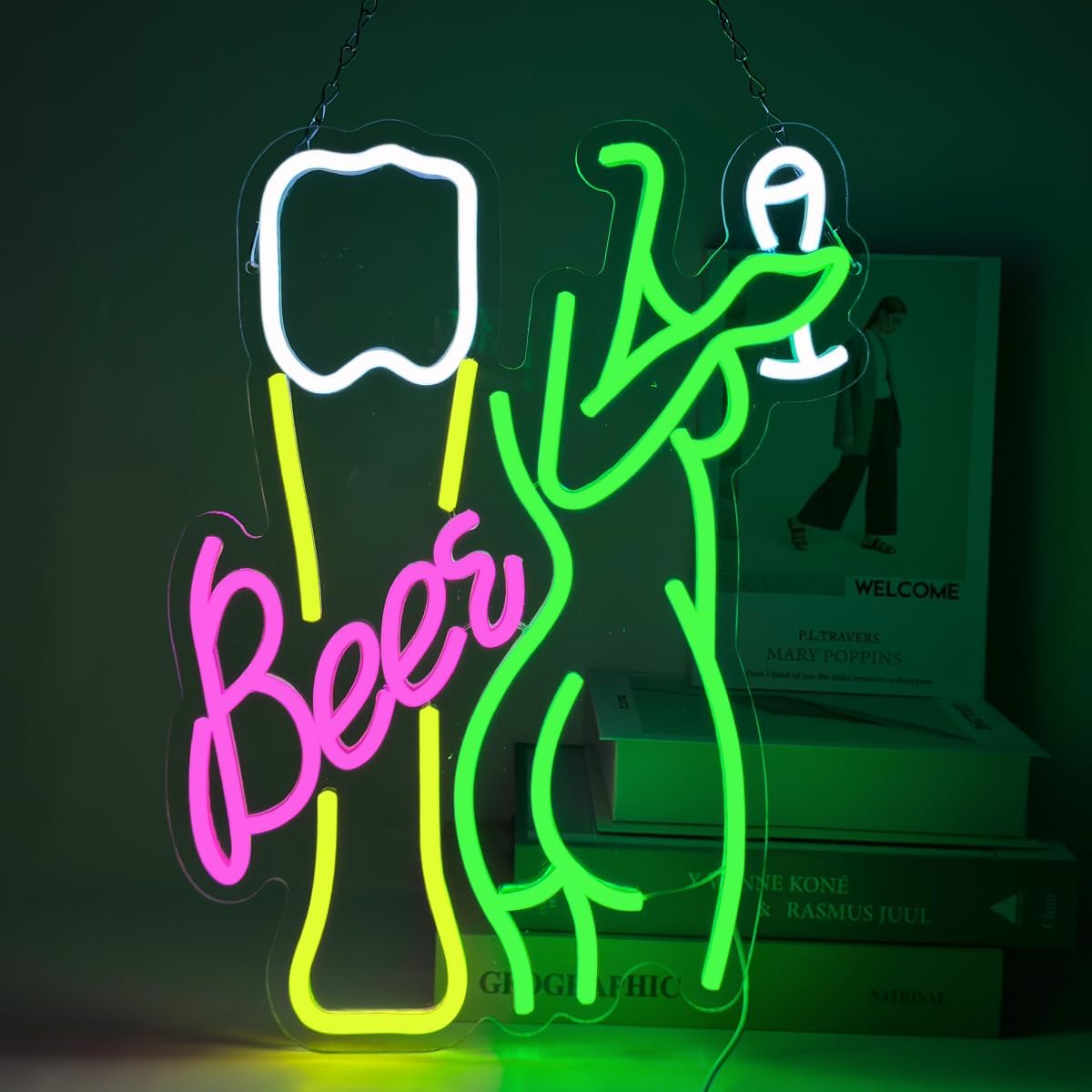 Beer Neon Sign Women's Body Ne - Wine Beer Store ulasan dan harga