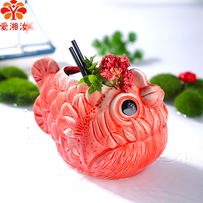 Cute Lantern Fish Cocktail Gla - Wine Beer Red ulasan dan harga